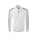 Erima Sportjacke Essential Team Tracktop - bequem, Rippbündchen, Seitentaschen - weiss/grau Herren